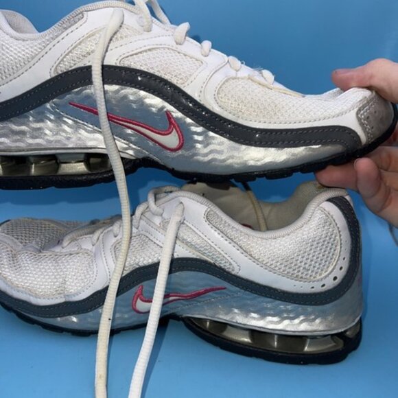 Nike Womens Reax Run 5 407987-116 White Lace Up Low Top Running Shoes Size 8 - Picture 9 of 12